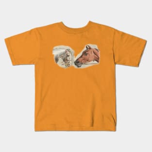 TWO HORSES Kids T-Shirt